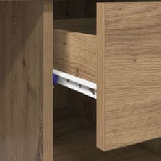 Vidaxl Miza s predalom artisan hrast 90 x 49.5 x 75 cm Konstruiran les