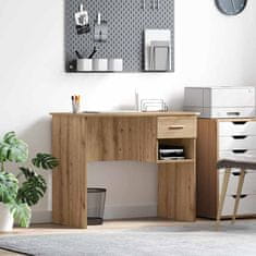 Vidaxl Miza s predalom artisan hrast 90 x 49.5 x 75 cm Konstruiran les