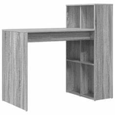 Vidaxl Miza s polico Siva Sonoma 108 x 55 x 103.5 cm Konstruiran les