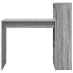 Vidaxl Miza s polico Siva Sonoma 108 x 55 x 103.5 cm Konstruiran les