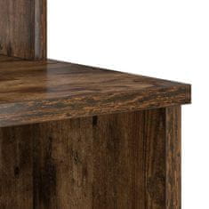 Vidaxl Miza s shrambnim prostorom Dimljeni hrast 120.5 x 44 x 88.5 cm