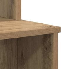 Vidaxl Miza s shrambnim prostorom artisan hrast 120.5 x 44 x 88.5 cm