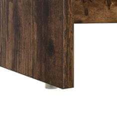 Vidaxl Miza s shrambnim prostorom Dimljeni hrast 120.5 x 44 x 88.5 cm