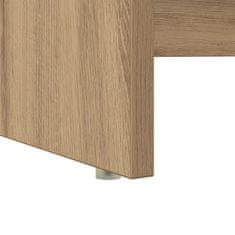 Vidaxl Miza s shrambnim prostorom artisan hrast 120.5 x 44 x 88.5 cm