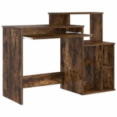 Vidaxl Miza s shrambnim prostorom Dimljeni hrast 120.5 x 44 x 88.5 cm