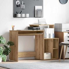 Vidaxl Miza s shrambnim prostorom artisan hrast 120.5 x 44 x 88.5 cm