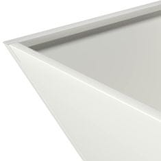 Vidaxl Vrtnarski krožnik 5 pcs Bela 35 x 35 x 15 cm Jeklo