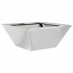 Vidaxl Vrtnarski krožnik srebrna 35 x 35 x 15 cm Pocinkano jeklo