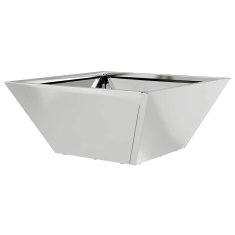 Vidaxl Vrtnarski krožnik srebrna 35 x 35 x 15 cm Pocinkano jeklo