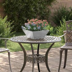 Vidaxl Vrtnarski krožnik 5 pcs srebrna 35 x 35 x 15 cm Nerjaveče jeklo