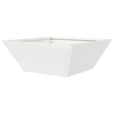Vidaxl Vrtnarski krožnik 5 pcs Bela 40 x 40 x 15 cm Jeklo