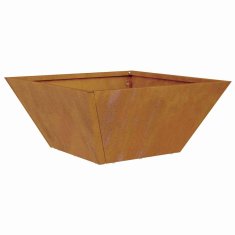 Vidaxl Vrtnarski krožnik Rjav 35 x 35 x 15 cm Odporno jeklo