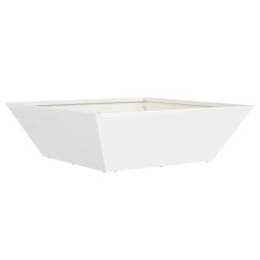 Vidaxl Vrtnarski krožnik Bela 50 x 50 x 15 cm Jeklo