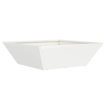 Vidaxl Vrtnarski krožnik Bela 50 x 50 x 15 cm Jeklo