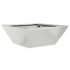 Vidaxl Vrtnarski krožnik srebrna 40 x 40 x 15 cm Pocinkano jeklo