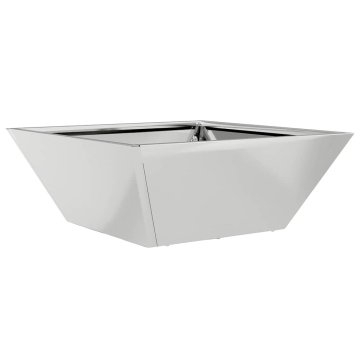Vidaxl Vrtnarski krožnik srebrna 40 x 40 x 15 cm Pocinkano jeklo