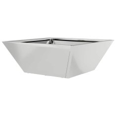 Vidaxl Vrtnarski krožnik srebrna 40 x 40 x 15 cm Pocinkano jeklo