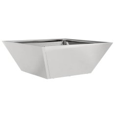 Vidaxl Vrtnarski krožnik srebrna 40 x 40 x 15 cm Nerjaveče jeklo