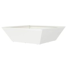Vidaxl Vrtnarski krožnik Bela 50 x 50 x 15 cm Jeklo