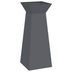 Vidaxl Vrtni Steber za Sadeže z Skledo Antracit 40x40x100 cm, Jeklo