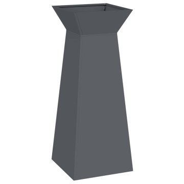 Vidaxl Stolpna posoda Antracit 40 x 40 x 100 cm Jeklo