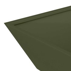 Vidaxl Vrtnarski krožnik Olivno zelena 50 x 50 x 15 cm Jeklo