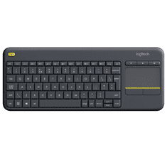 Logitech  K400 Plus Wireless Touch Keyboard CZ, črna, Brezžična tipkovnica 