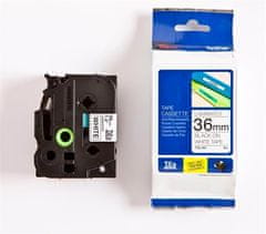 Brother Trak TZE-261, 36 mm, bel/črn, laminiran, dolžina 8 m