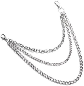 Camerazar Trojni Veriga za Pas ali Hlače, Kovinska, Dolžina 32-48 cm