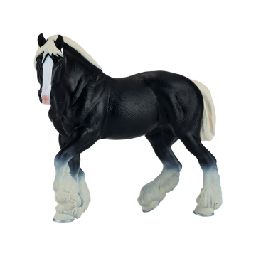 MOJO Črna figurica konja Clydesdale