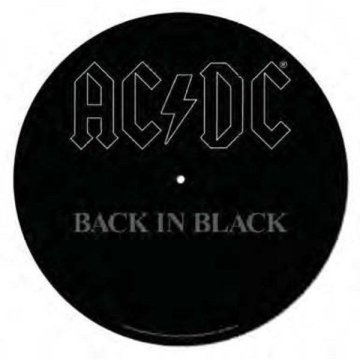 Podloga za gramofon, AC/DC hrbet v črni barvi