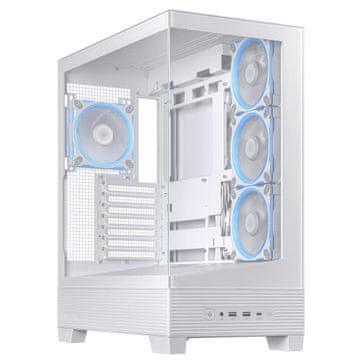 ASUS A31 Plus računalniško ohišje, ATX, kaljeno steklo, belo