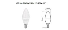 shumee LL-E14-9W-WW-248610: LL-E14-9W-WW-248610: LED LINE žarnica E14 9W toplo bela