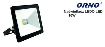 shumee OR-NL-6079BL4: LEDO LED reflektor 10W, 800lm, IP65, 4000K, črne barve