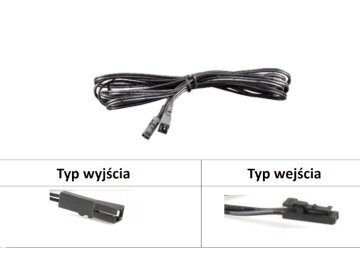 shumee HE-GJSTM-WJSTM-CZ-2M: HE-GJSTM-WJSTM-CZ-2M: Črn kabel TLYp/PGYp 2x0,35 z vtičem JSTM in vtičnico JSTM 200 cm