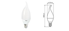 shumee LL-E14-5W-NW-FLAME-247002: LED linijska E14 SMD 170-250V 5W 25lm 4000K F37