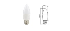 shumee LL-E27-7W-NW-249211: LED linijska E27 SMD 170-250V 7W 630lm 4000k C37