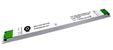 shumee FTPC60V24-DA: Napajalnik za LED 24V/2,5A CV DALI2 s potisno zatemnitvijo, linearno plastično ohišje