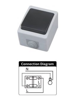 shumee 0SSC-112-100-0004-010: 112-100-0004 1-POLNO STIKALO 10A/250V IP54 Horoz ATOM