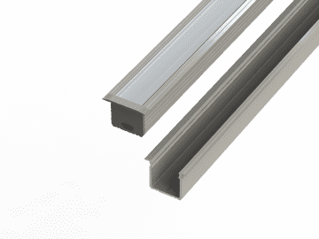 shumee AL12-GLG3-AS-4150: Vgradna ALU profilna anoda srebrna 15x16mm 4150mm GROOVE anoda srebrna