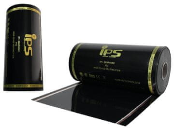 shumee IRH-FLC-140W 100m: IR folija za vgradnjo pod talne plošče z minimalno gostoto 33, širina 50cm, 230V/140W/m2, 100m rola