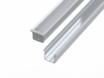 shumee AL12-GLG3-RW-4150: Vgradni ALU profil surov 15x16mm 4150mm GROOVE surov aluminij