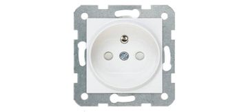 shumee VK-90-96-36-45: Vtičnica KARRE z ozemljitvijo in kontaktnimi zaklopkami, bela, brezvijačni priključki