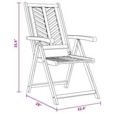 Vidaxl Komplet za jedilnico v vrtu 7 pcs Rjava 200 x 90 x 74 cm