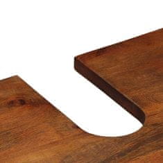 Vidaxl Komplet pohištva za kopalnico s predalom 4 pcs medeno rjava