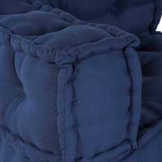 Vidaxl Modularni Poufi 3 kosi iz indigo tkanine