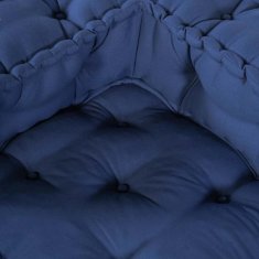 Vidaxl Modularni Poufi 3 kosi iz indigo tkanine