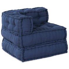 Vidaxl Modularni Poufi 3 kosi iz indigo tkanine
