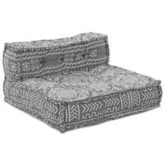 Vidaxl 4-sedežni modularni pouf sedež - svetlo siva tkanina, zložljiv