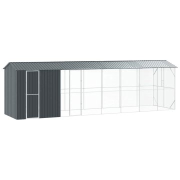 Vidaxl Ptičnik Antracit 860 x 208 x 247 cm Pocinkano jeklo